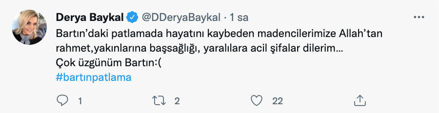 bartin daki maden faciasi ile ilgili unlulerin paylasimlari